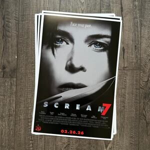 2026 Scream 7 Limited Edition AMC Movie Promo Collectible Horror Poster